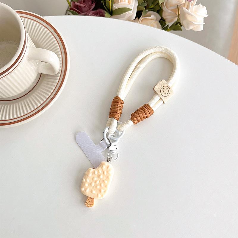 

Original Bold Anti-Drop Portable Rope Mobile Phone Lanyard Small Fresh Ice Cream Pendant Bracelet Braided Rope Clip Female