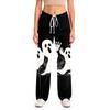 Women's Halloween Print Pants with Elastic Waist and Drawstring for Casual Home Sleepwear
