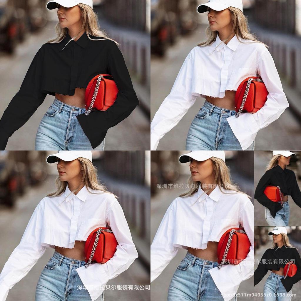 Punk Style Short Sleeve Shirt With Solid Color For Streetwear Fashion