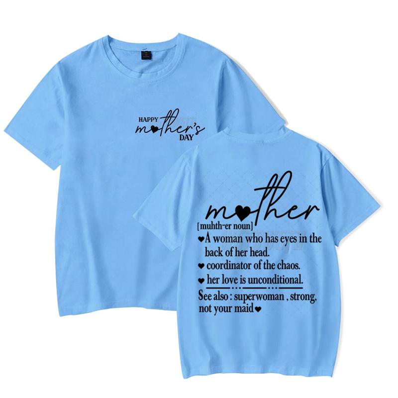 Happy Mothers Day Graphic T Shirts Women Trendy Mama Hearts Tshirt Design Mothers Day Gift Tee Mother Noun Letter Print Clothes