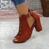 2026 Fish Mouth Sandals New Summer Versatile Cutout Metal Buckle Non-Slip Wear-Resistant High Heels