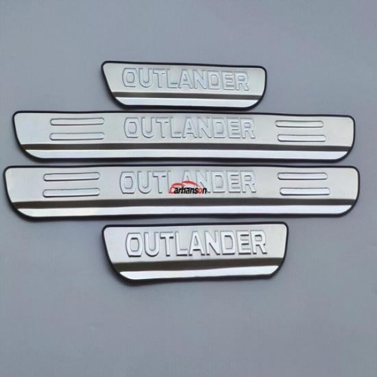 For Mitsubishi Outlander Accessories Door Sill Scuff Plate Protector Trim Strip