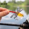 5 Piezas de Señuelos Libélula Biónica 7.5cm/6.2g Señuelo de Pesca con Anzuelos, Señuelo Flotante de Superficie, Insecto Realista para Lubina Trucha Set