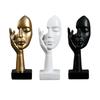 Modern Simple Creative Women Face Art Statue Abstract Character Resin Ornament for Office Study Room Living Room Bedroom Decor