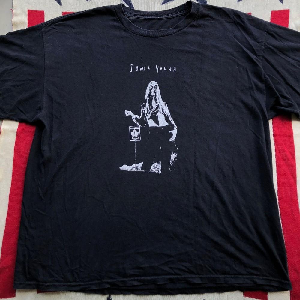 Sonic Youth Band Shirt Sonic Youth Retro Black Unisex T shirt Reprint WA0371 Unisex T-Shirt L