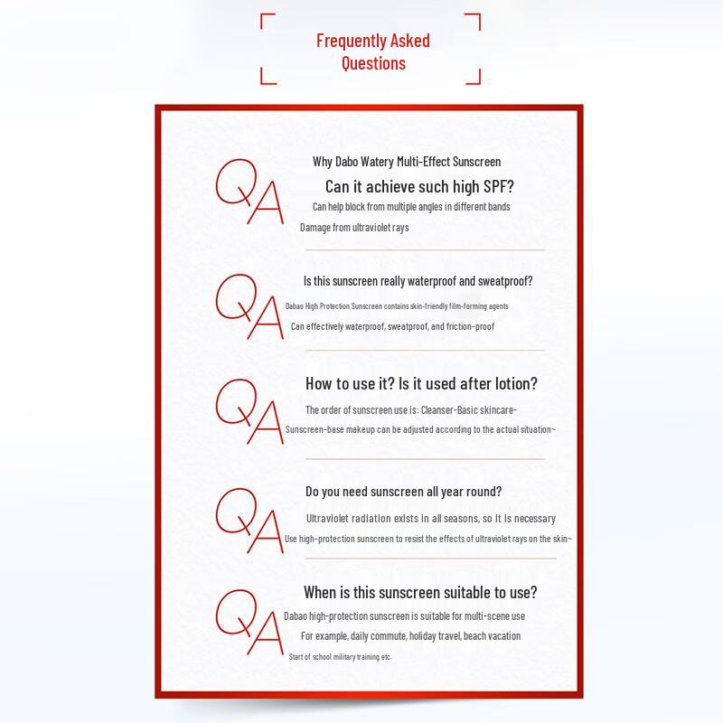 Dabao Hydrating Multi-Effect Sunscreen Lotion SPF50+