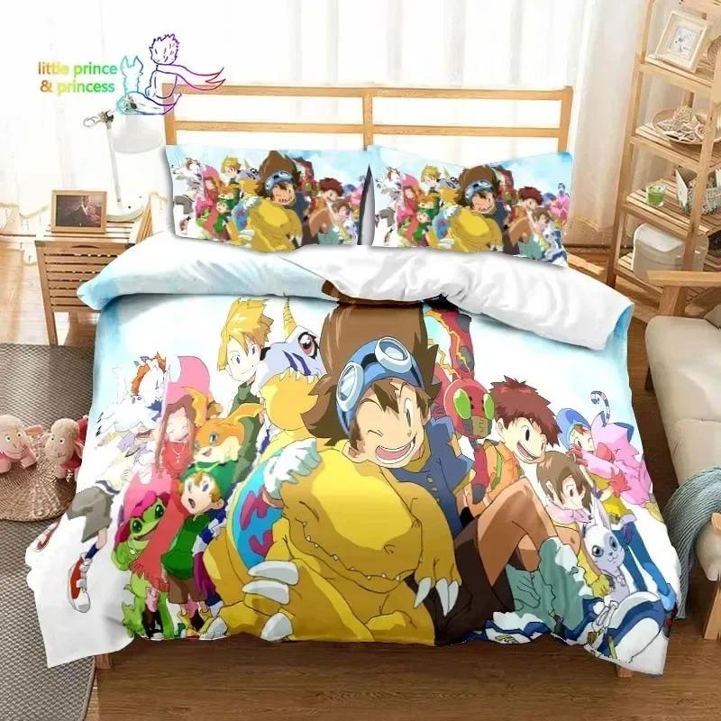 Digimon Anime Bed Linen Collection Single Size Size Single Size Full Queen Size King Size Size Bed Collection Adult Kid Bedroom Adventure Monster