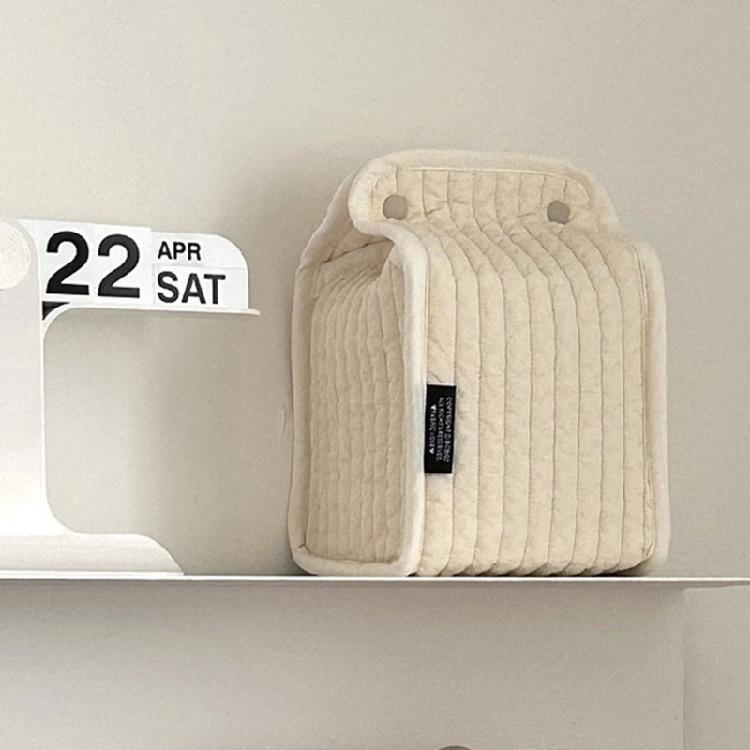 Striped Cotton Standing Tissue Dispenser Easy Cleaning Designs Space Saving Storage Solution for Countertops