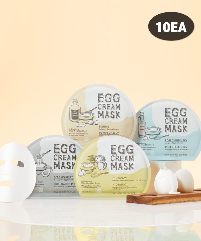 [10 Sheets] Egg Cream Mask