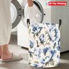 Collapsible Laundry Basket Large Round Waterproof Fabric Hamper Dirty Clothes Storage Bin Toy Organizer with Handles