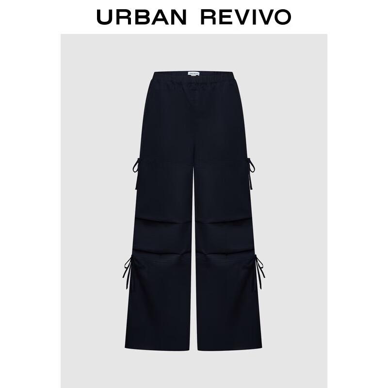 

UR 2025 Women s Pleated Cotton Wide-Leg Pants L