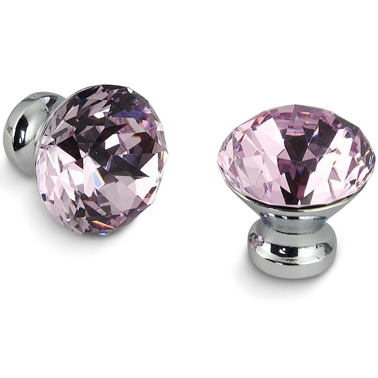 KAK 30mm Kitchen Cabinet Handles Diamond Shape Design Crystal Glass Knobs Cupboard Pulls Drawer Knobs Furniture Handle Hardware