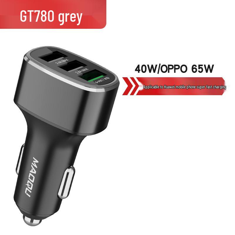 Multi-Device Car Charger: Compatible with Huawei 40W, OPPO, OnePlus Flash Charge, and QC3 Fast Charging Protocols.