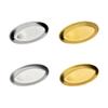Korean Style Stainless Steel Oval Tray Plate for Cheong Fun, Fries, Snacks, Fish, Barbecue