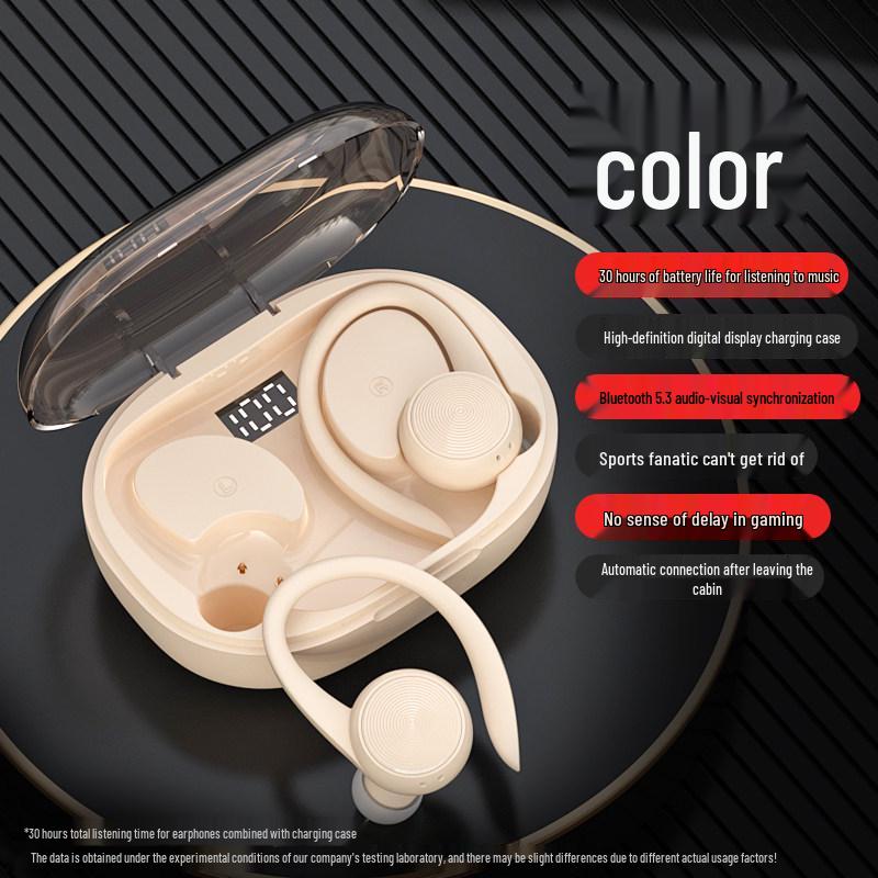 2024 New Wireless Sport Ear-hook Bluetooth Headphones: Ultra-Long Battery Life, Noise Cancelling, In-Ear Design for Men and Women