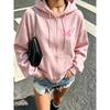 Women Zip Up Hoodie Butterfly Long Sleeve Drawstring Hooded Sweatshirt Loose Streetwear Ladies Fall Winter Warm Outerwear Jacket