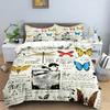 Butterfly Duvet Cover Set Polyester 3D Purple Butterfly Bedding Set Dreamy Night Butterfly Quilt Cover King Size Comforter Cover