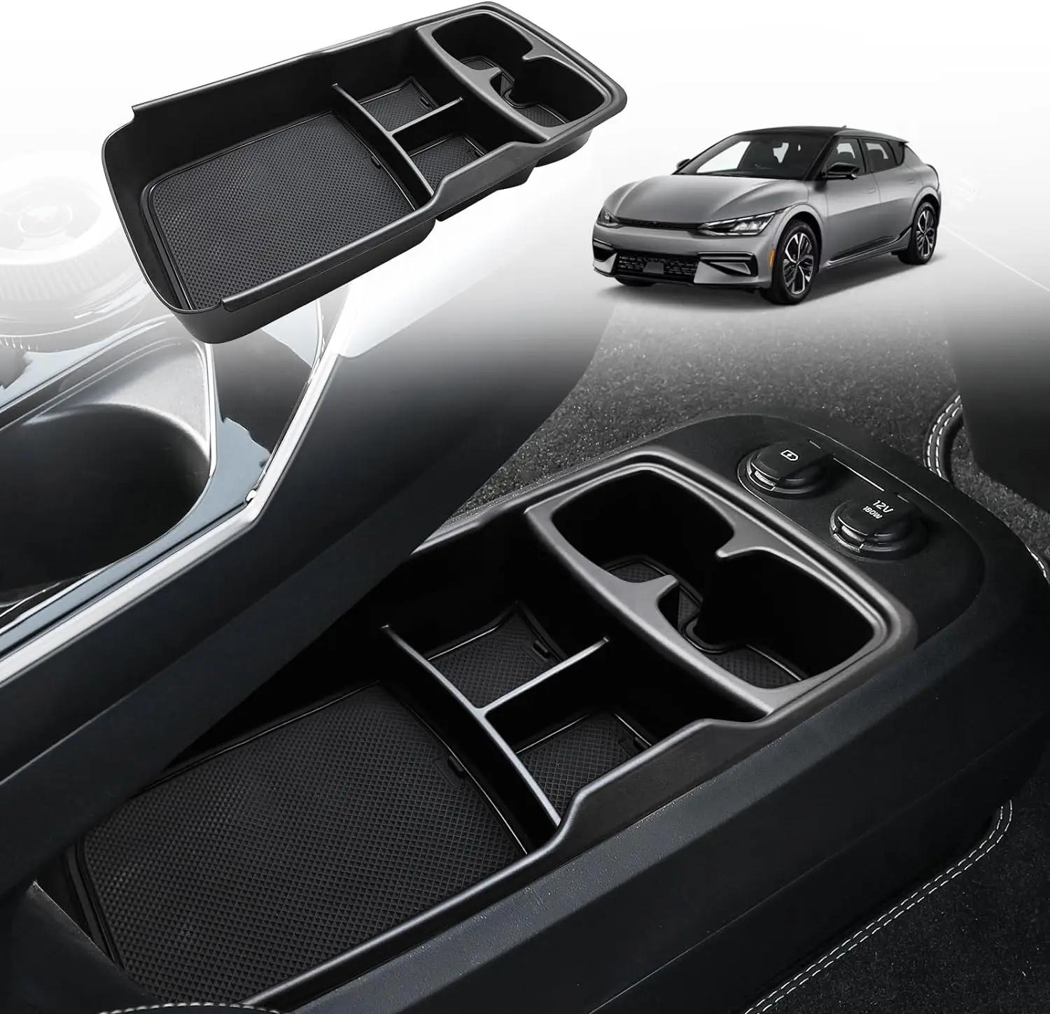 

For EV6 Lower Center Console Organizer Tray Interior Accessories Storage Box ABS Material with 2026 2026 2026 Kia EV6 Accessorie