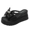Internet Celebrity Slippers Women's Summer Wear 2025 New Small Thick Bottom Korean Version of Foreign Style Bow Beach Sandals