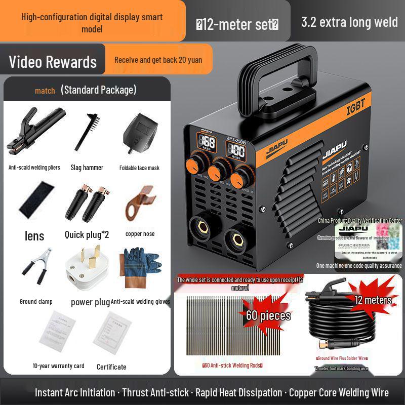 Aparat de sudură Jiapu 315 cu tensiune dublă 220V/380V - Portabil, Complet automat, Sudor din cupru integral