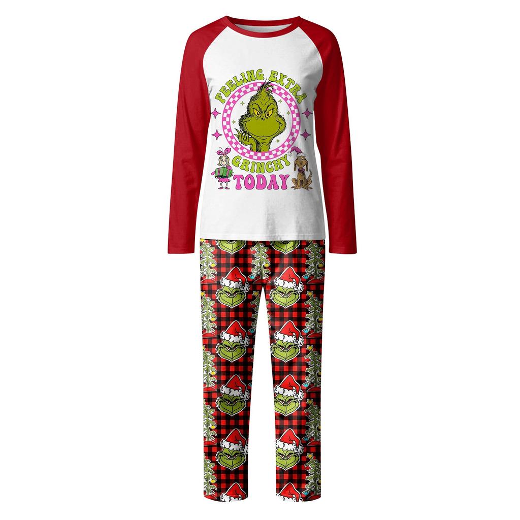 Family Matching Print Sets Pajamas Loungewear Outfits Family Matching Long Sleeve Tops+Pants Set