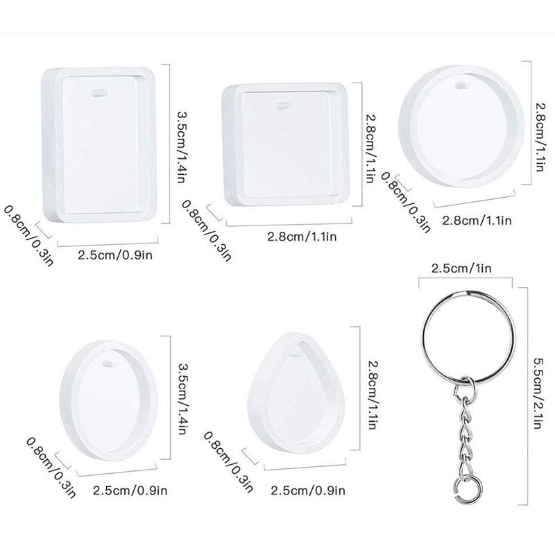 WTEMPO Silicone Creative Pendent Casting Mold Kit DIY Jewelry & Handicrafts Making Molds Perfect for Crafting Earrings Necklaces Pendants Keychains