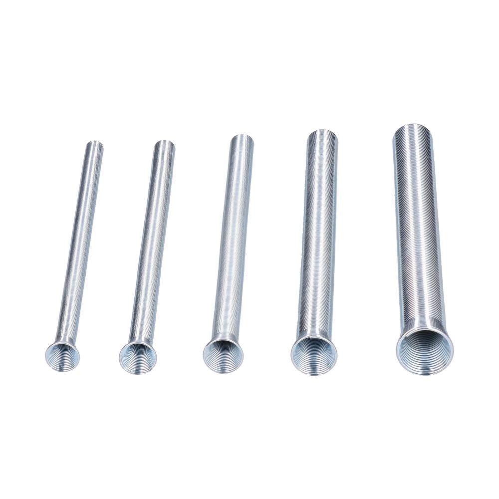 5 Pcs 1/4, 5/16, 3/8, 1/2, 5/8 Inch Spring Tubing Benders Kit Plumbing and Metalworking