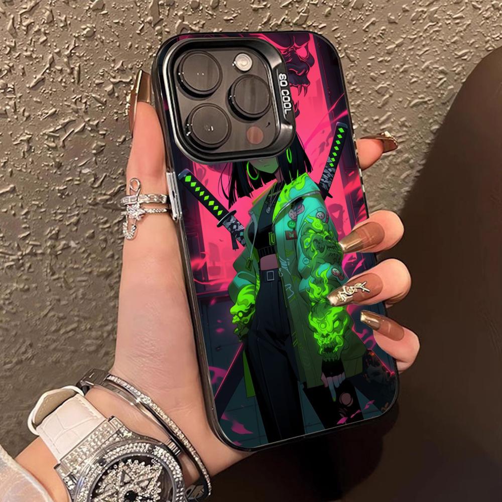 Anime Girl Mobile Phone Case for iPhone 17 16 15 14 13 12 11 X XR XS 8 7 Air Pro Max Plus Translucent Colorful Cover