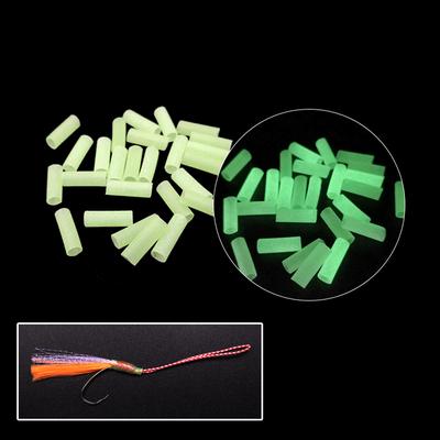 Bimoo 50 PZ Tubo Termoretraibile Pretagliato Luminescente per Montatura da Pesca Assist Amo Jig Copertura Protettiva Esche Luminescenti Fai da Te