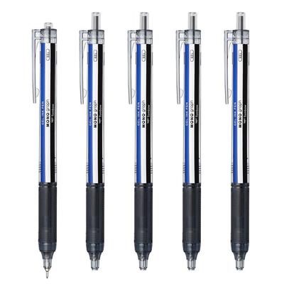 Tombow Pencil Monograph Light Gel Ballpoint Pen Monocolor Barrel Black Ink 0.5mm 5-Pack BJ-MGLE01-5P