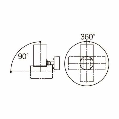 Panasonic Spotlight LSEB6019KLE1 60 type equivalent Light bulb color Black Body: Height 12.5cm Body: Width 7.6cm