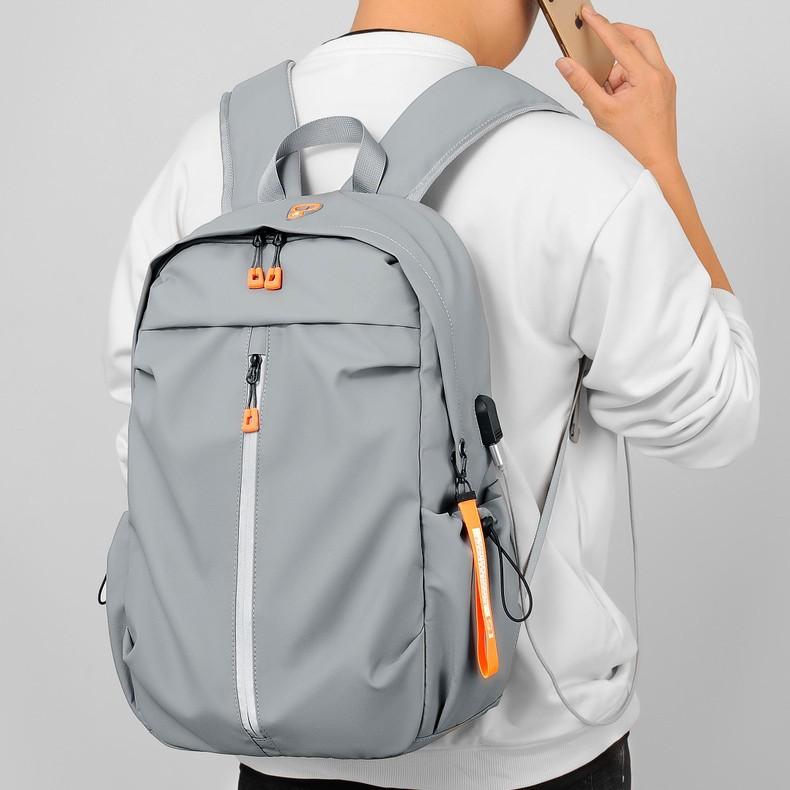 Men's Fashionable Business Multifunctional Casual Backpack Simple Solid Color Laptop Backpack
