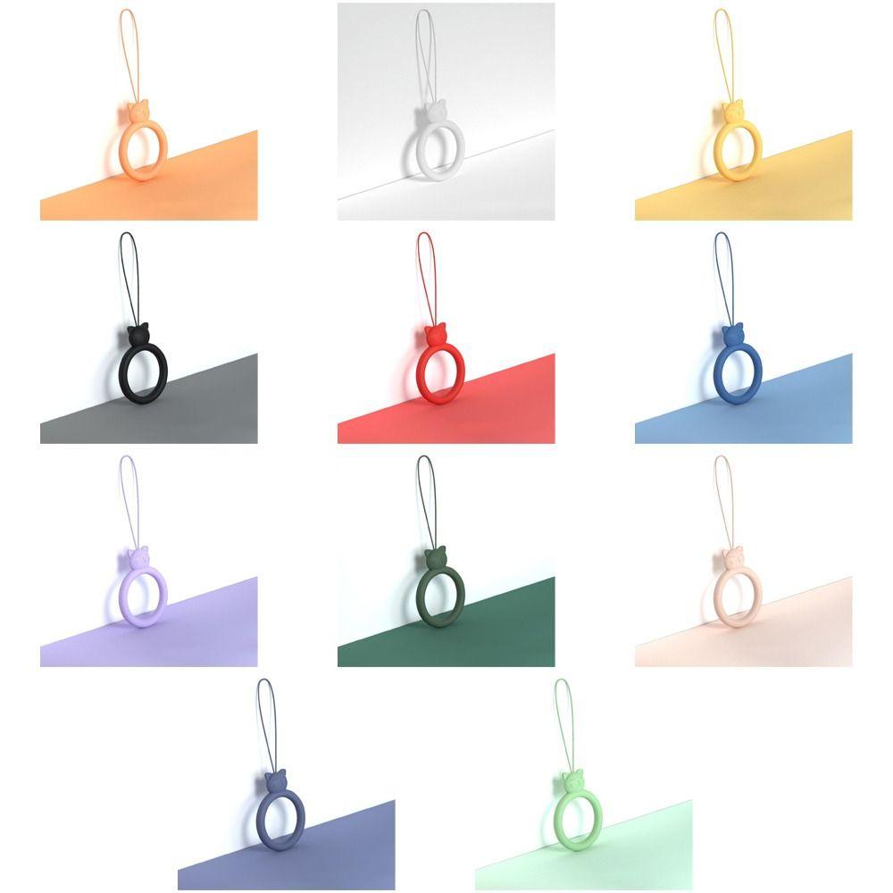 Anti-lost Mobile Phone Pendant Finger Ring Silicone Phone Short Lanyard  U Disk Hanging