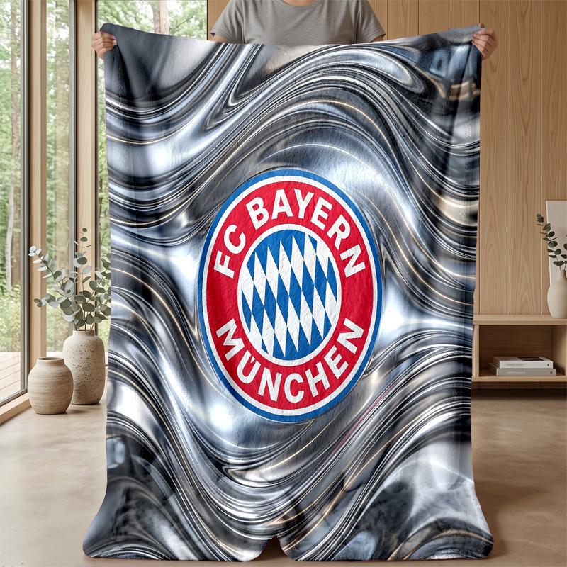 Bayern Munich Theme Blanket Soft Flannel Blanket Plush Throw Blanket Cozy Sofa Bed Blanket for Home Decor