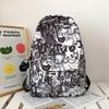 Men's Large Capacity Graffiti Backpack Women's Print Backpack Student School Bag