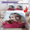 Personalizează Imagine Personalizează-ți fotografia Set de Lenjerie de Pat Husa de Plapumă Respirabilă cu Fețe de Pernă Decorațiune pentru Casă Cadou de Ziua de Naștere