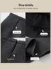 Women's Black Wool Blend A-Line Short Skirt - High Waist, Hip-Hugging, Slimming Petite Style for Spring & Autumn 2025.