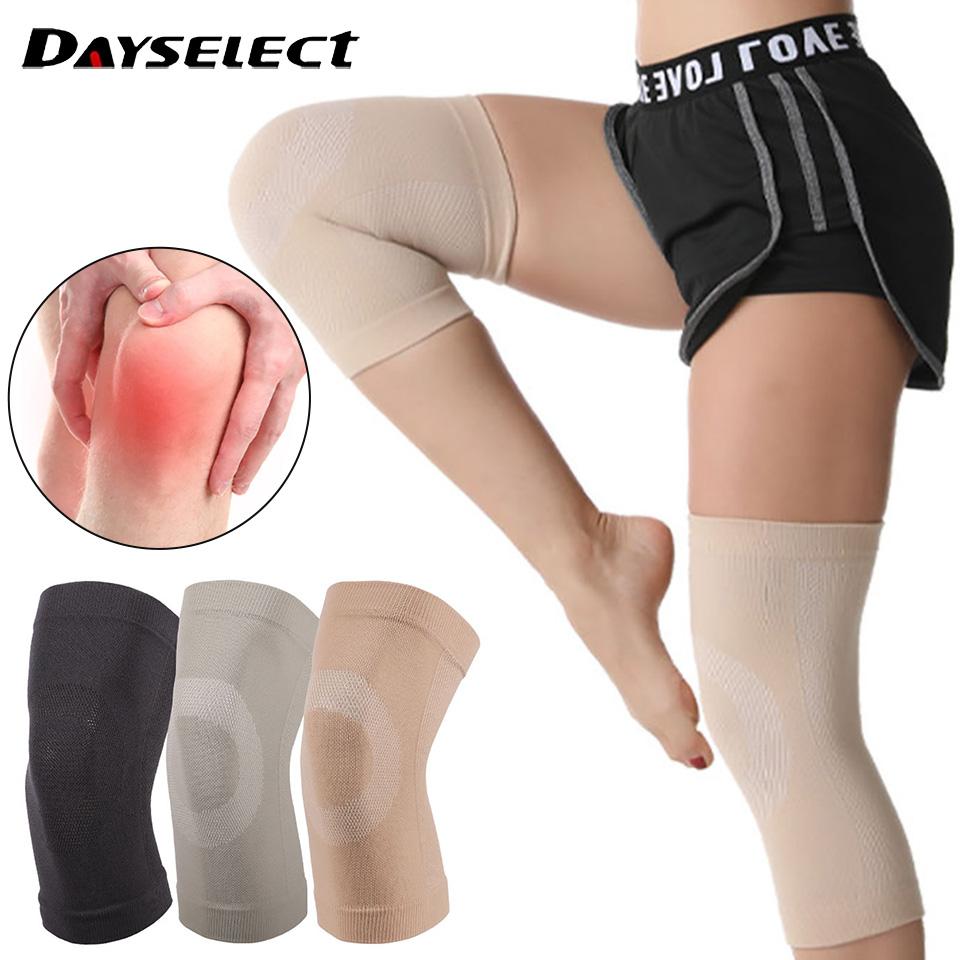 1 Paio Ginocchiere Traspiranti Stabilizzano Tendine Rotuleo Lesione Supporto Ginocchio Elastico Caldo Lavorato a Maglia per Uomo Donna