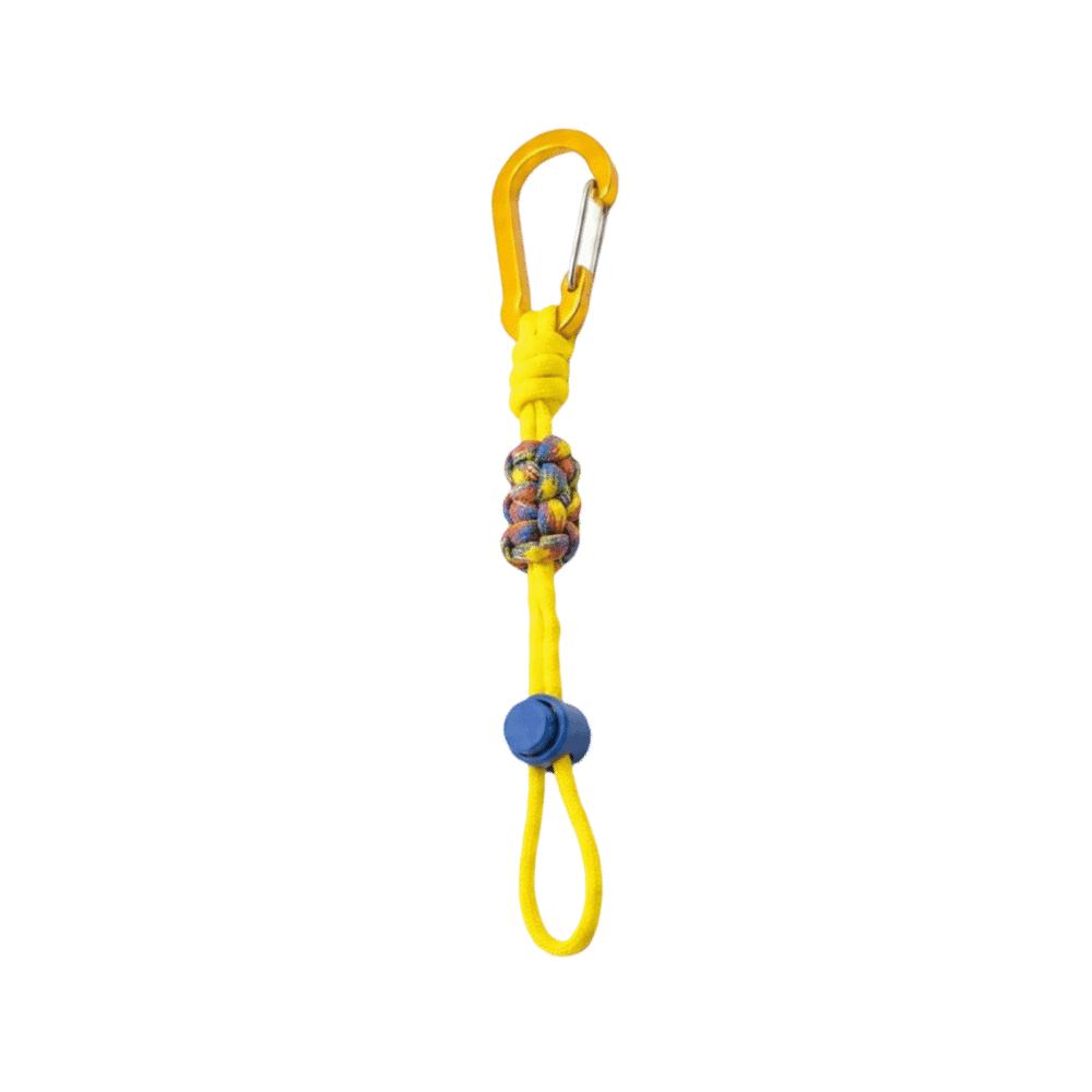Braided Rope Beverage Lanyard Locking Carabiner Clip Key Chain Lanyard Water Bottle Lanyard Travel жёлтый