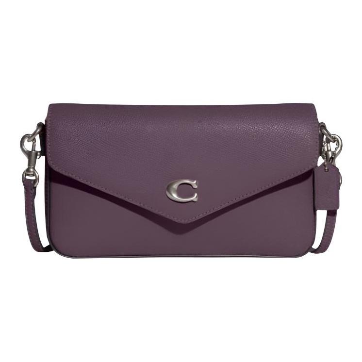 

Coach Wyn 21 Snap Closure Detachable Shoulder Strap Envelope Bag Women Shoulder Bag Deep-Purple C8439-03V0G Basic Set (Bag+Dust Bag)