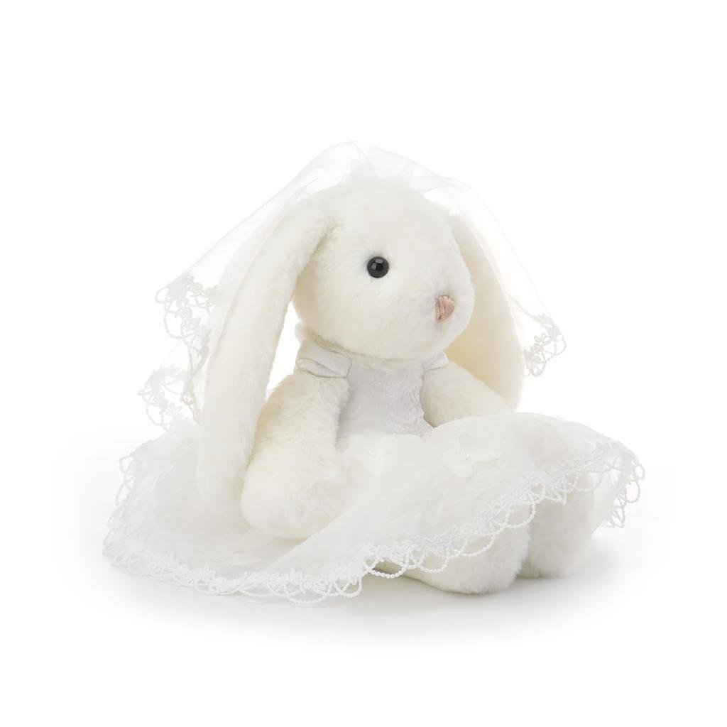 Jucărie de pluș Iepuraș Mireasă Caisă, Moale și Drăguță, Iepuraș Mireasă Pufoasă pentru Băieți și Fete, 22cm