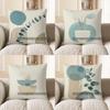 Home Decor Elegant Green Circles And Branch Pillow Cover Pattern Cushion Cover Suitable For Sofa Bedroom Car Pillow Cover