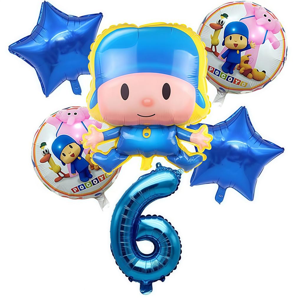 Pocoyo Geburtstag Dekorationen Einweg Geschirr Becher Teller Luftballon Banner Für Kinder Mitgebsel Babyparty Deko Party Zubehör Geschenk