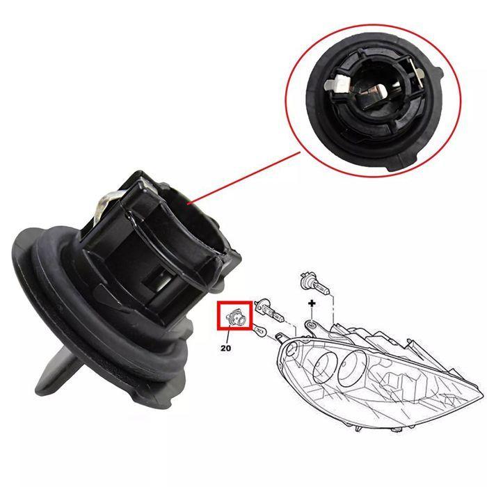 Douille porte ampoule de clignotant avant/arrière – Compatible Peugeot, Renault, Citroën – Références OEM 7701069725 / 6215.46