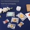 White Rose Frosted Snowflake Mooncake Pastry Heat-Seal Bag 