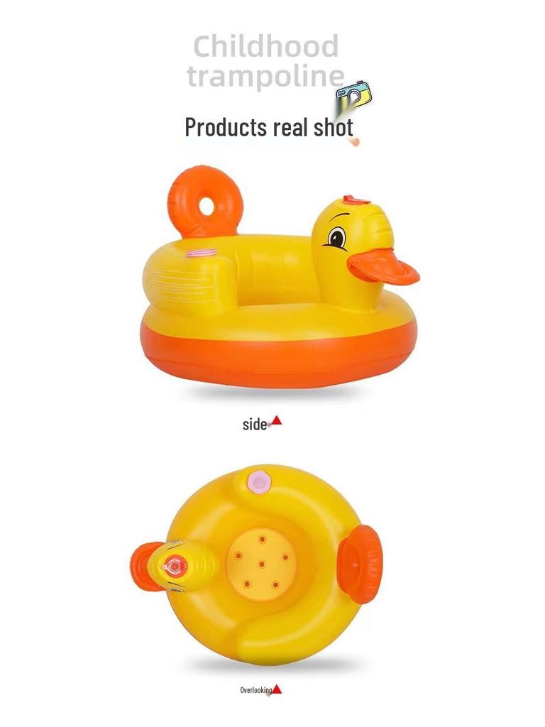 Cross-border Thick PVC Music-Style Baby Inflatable Learning Seat/Sofa, Customizable