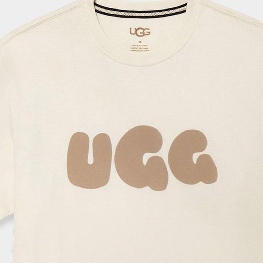 UGG Ss24 Letter Print Round Neck Casual Short Sleeve T-Shirt Men Tops Off-White 1156450-CRM