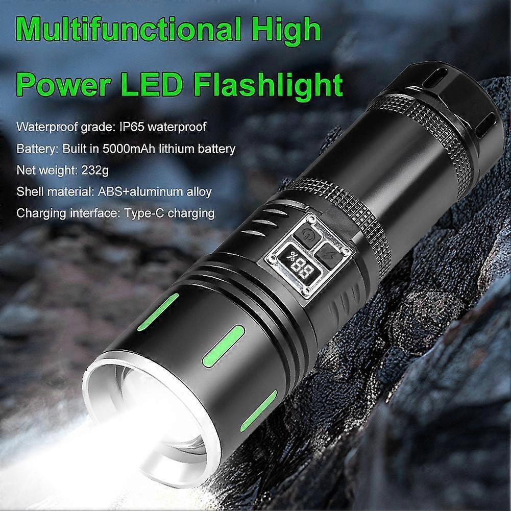 Multifunctional Long-Range Led Flashlight Type-C Rechargeable Tactical Light