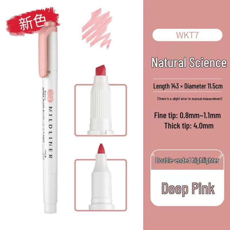 New Japanese Zebra Fluorescent Double-Ended Pens - Gentle Light Color Series for Students & Planners