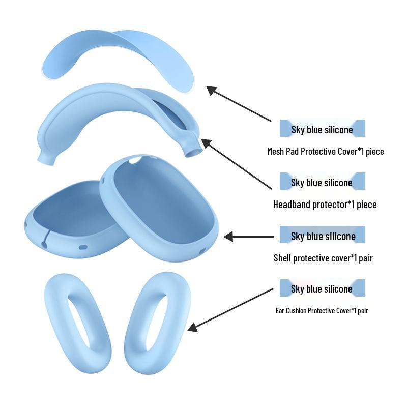 AirPods Max Silicone Protective Case: Soft Headphone Shell for Bluetooth Earphones